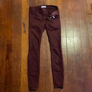 LOFT - Suede Bordeaux Legging Fit Jean